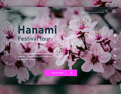 Travel Website "Hanami" Home page