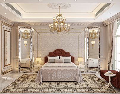 Main Bedroom Classic Villa Interior │ KSA