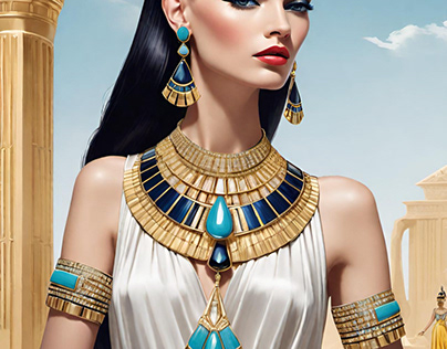 Cleopatra inspired modern fashion jewelry