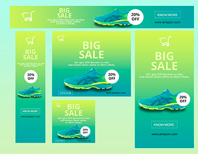 Shoes banner design in all sizes
