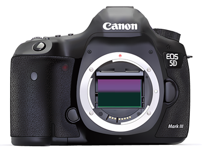 Canon EOS 5D mark III. Re-drawn image.