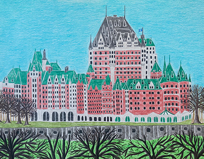 Québec city drawing