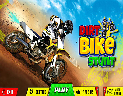 Dirt Bike Stunt Game UI