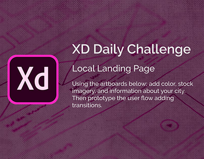 Adobe XD Daily Challenge Day Two - Local Landing Page