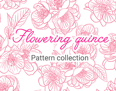 The spring pattern collection "Flowering quince"