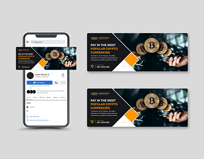 Cryptocurrency Company Facebook Cover Design