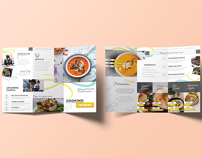 Food Recipe Tri-fold Brochure