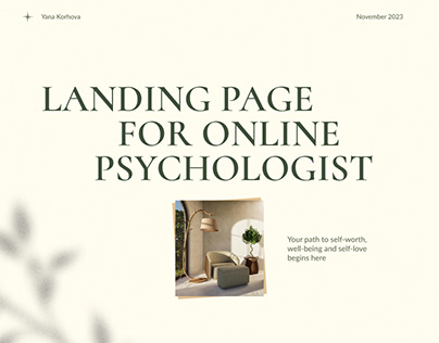 Landing page for psychologist | Лендинг для психолога