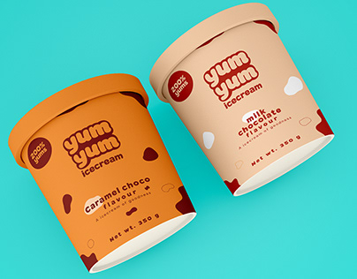 yumyum icecream branding