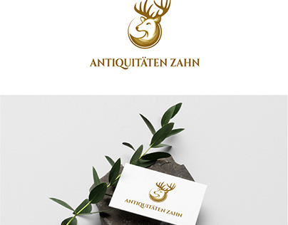 Antiquitaten Zahn Logo Concept