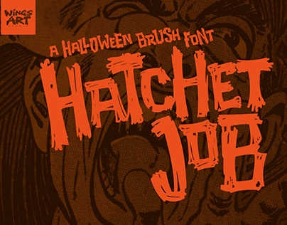Hatchet Job – A Halloween Brush Font