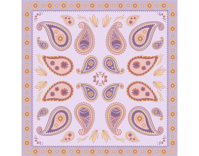 Bandana Scarf 'Paisley' /Textile/Pattern