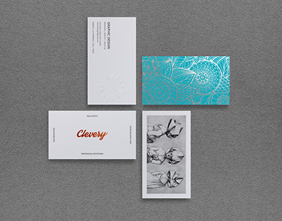 Photorealistic Business Card Mockup // White | Emboss