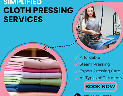 Cloth Pressing Services Design Post