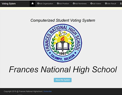Frances National High School Voting System
