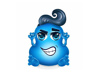 Monster in Blue Emoji iOS
