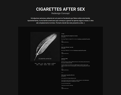 Cigarettes After Sex - Redesign Concept