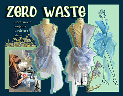 Zero Waste Organza Sculpture Dress