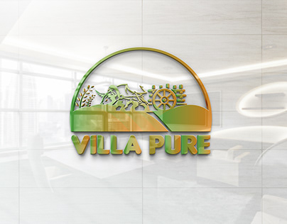 Free Logo Design | Villa Pure | Logo Mocup