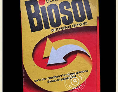 Caja de detergente Biosol.