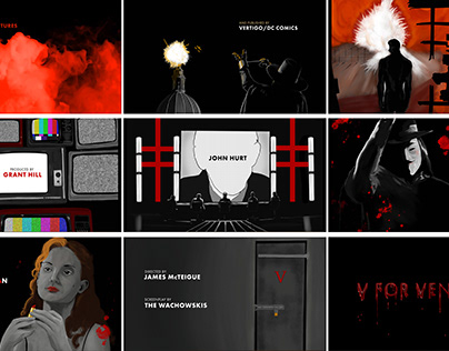 Motion Graphic: "V for Vendetta," Title Sequence, 2022