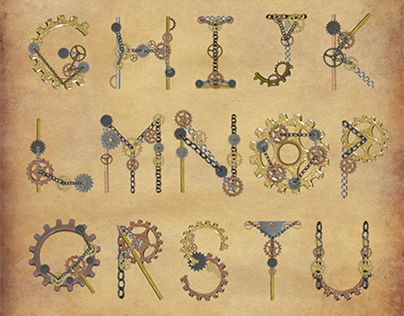 Typography Explorations: Steampunk