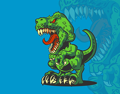 Tyrannosaurus Rex T-Rex Logo Illustration