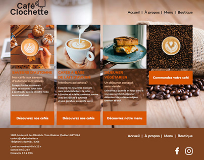 Maquette web Café Clochette
