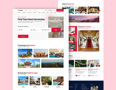 Instay | Hotel Booking Website Landing page UI