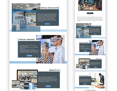 Expanding Reality Virtually "EXP360" Website UI Design
