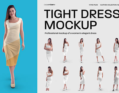 11 Women's Tight Dress Mockups ( 1 Free )