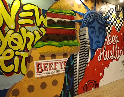 Beefy's New York Grill Mural