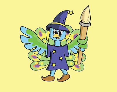 Peacock bird character design | Mascot design