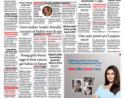 The Times Of India Newspaper Design