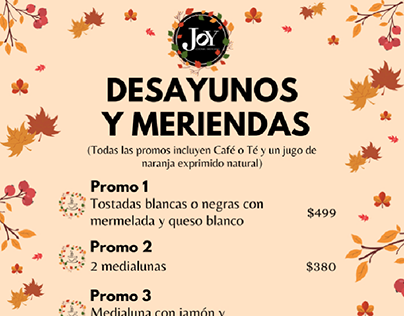 Autumn Joy menu, printables