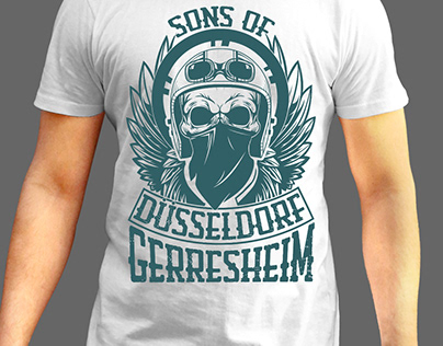 Sons of Düsseldorf Gerresheim Biker T-shirt Design