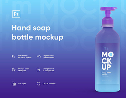 Hand Soap Bottle Mockup