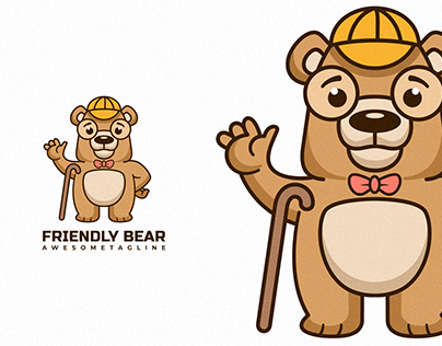 Friendly Bear Character Mascot