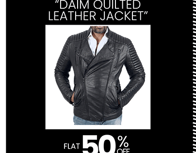 Daim Quilted Leather Jacket Flat 50% Off