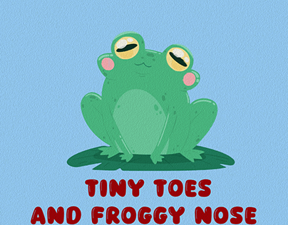 Tiny toes and froggy nose- Baby clothing design .PSD