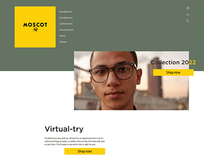 Landing page MOSCOT