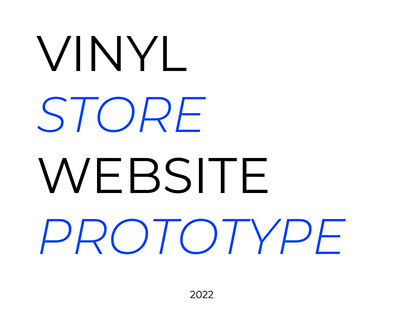 Website Design For Vinyl Store