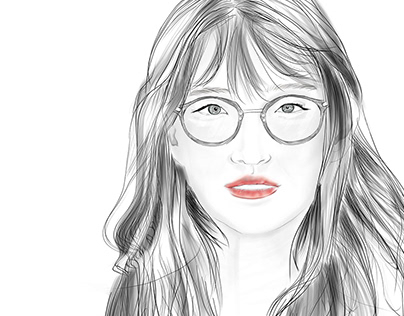 Self Portrait: Girl who wearing vivid lips, forever