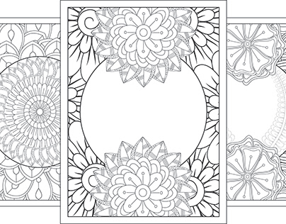 new flower fram coloring pages for adults