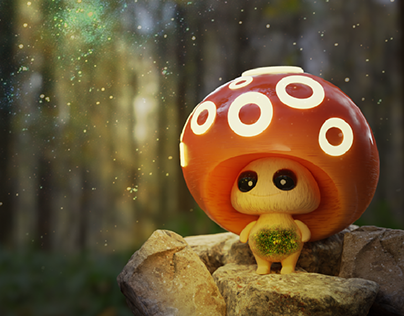 3Dcute mushroom