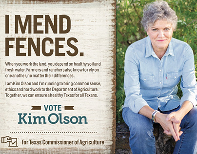 Print and outdoor for Kim Olson 2018 election campaign