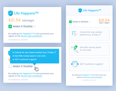 Life Happens Widgets UI Design