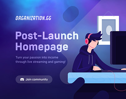 O·GG Post-Launch Homepage