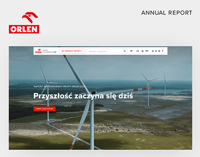 Orlen Raport Zintegrowany 2021 - UI Design - Przetarg