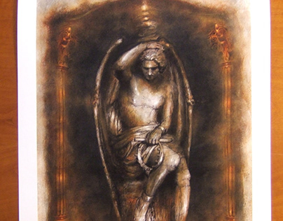 Lucifer - Oil on paper (Giclee art print)